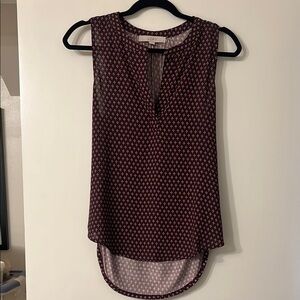 LOFT Burgundy Sleeveless Top